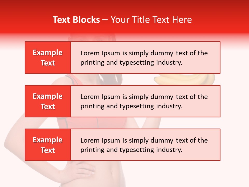 A Woman Holding A Banana In One Hand And A Banana In The Other PowerPoint Template