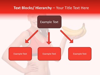 A Woman Holding A Banana In One Hand And A Banana In The Other PowerPoint Template