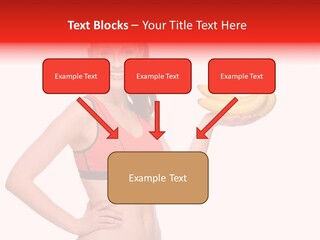 A Woman Holding A Banana In One Hand And A Banana In The Other PowerPoint Template