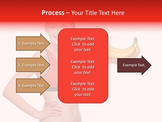 A Woman Holding A Banana In One Hand And A Banana In The Other PowerPoint Template