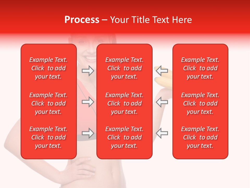 A Woman Holding A Banana In One Hand And A Banana In The Other PowerPoint Template