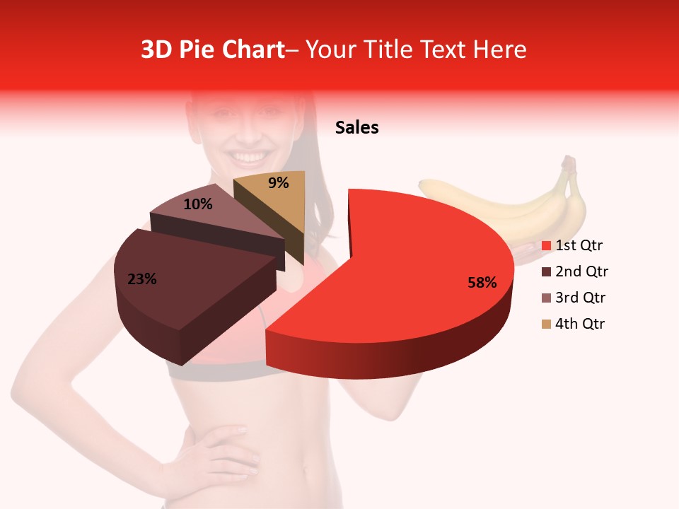 A Woman Holding A Banana In One Hand And A Banana In The Other PowerPoint Template