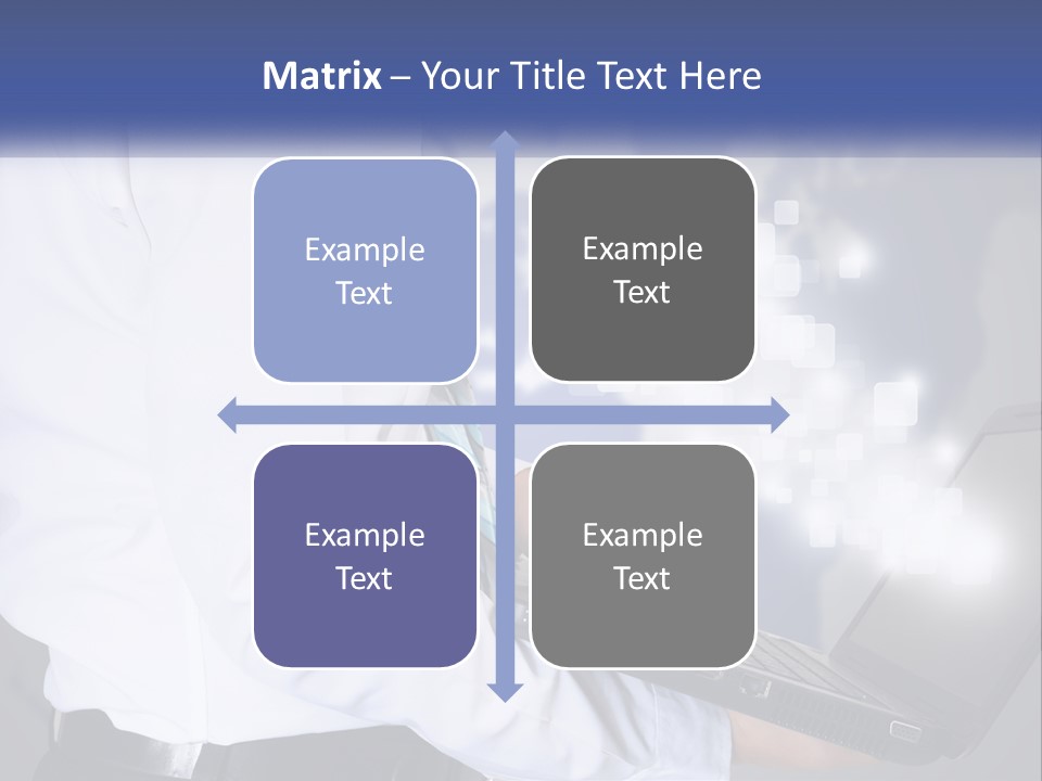 A Man In A White Shirt And Tie Holding A Laptop PowerPoint Template