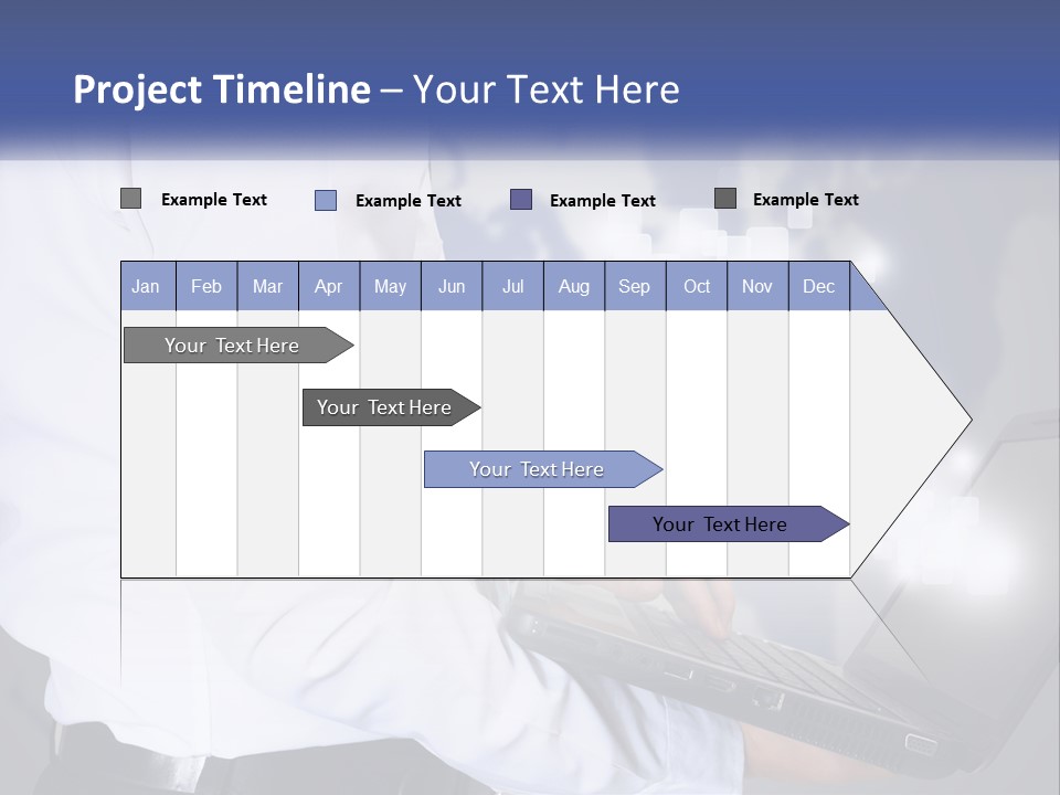 A Man In A White Shirt And Tie Holding A Laptop PowerPoint Template