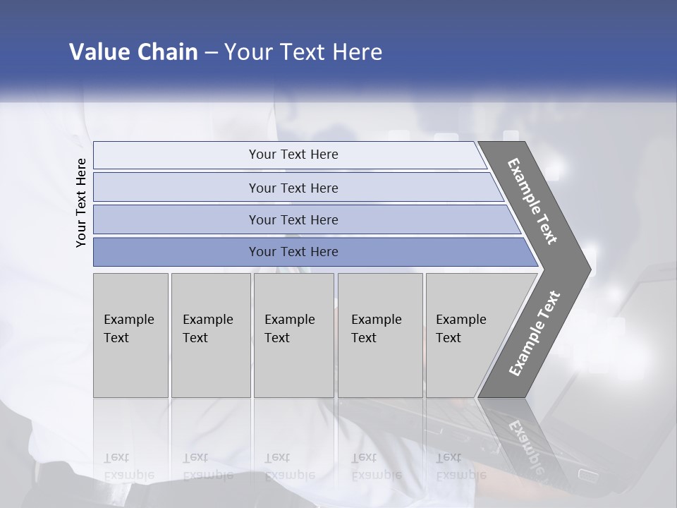 A Man In A White Shirt And Tie Holding A Laptop PowerPoint Template