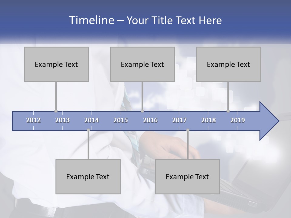 A Man In A White Shirt And Tie Holding A Laptop PowerPoint Template