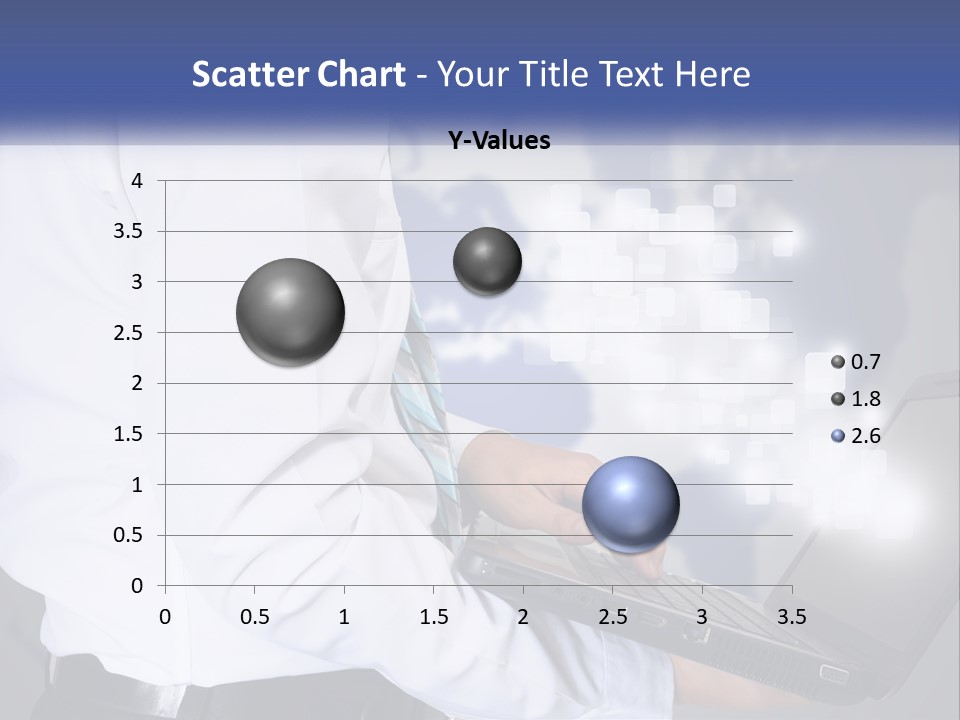 A Man In A White Shirt And Tie Holding A Laptop PowerPoint Template