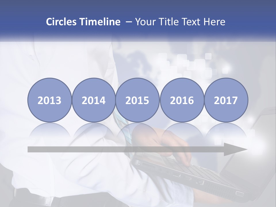 A Man In A White Shirt And Tie Holding A Laptop PowerPoint Template