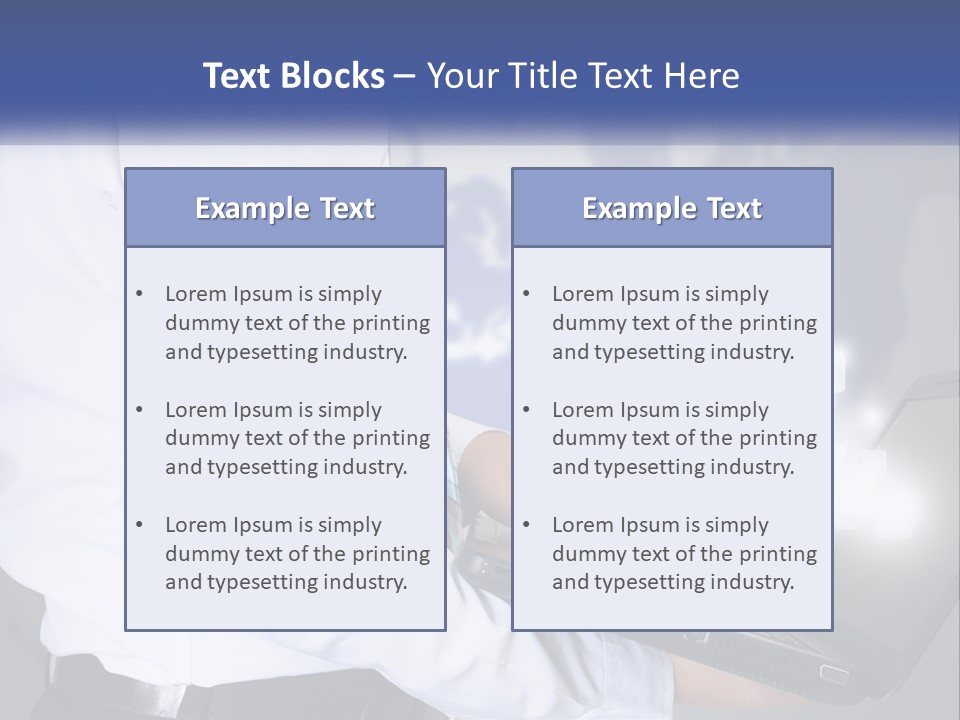 A Man In A White Shirt And Tie Holding A Laptop PowerPoint Template