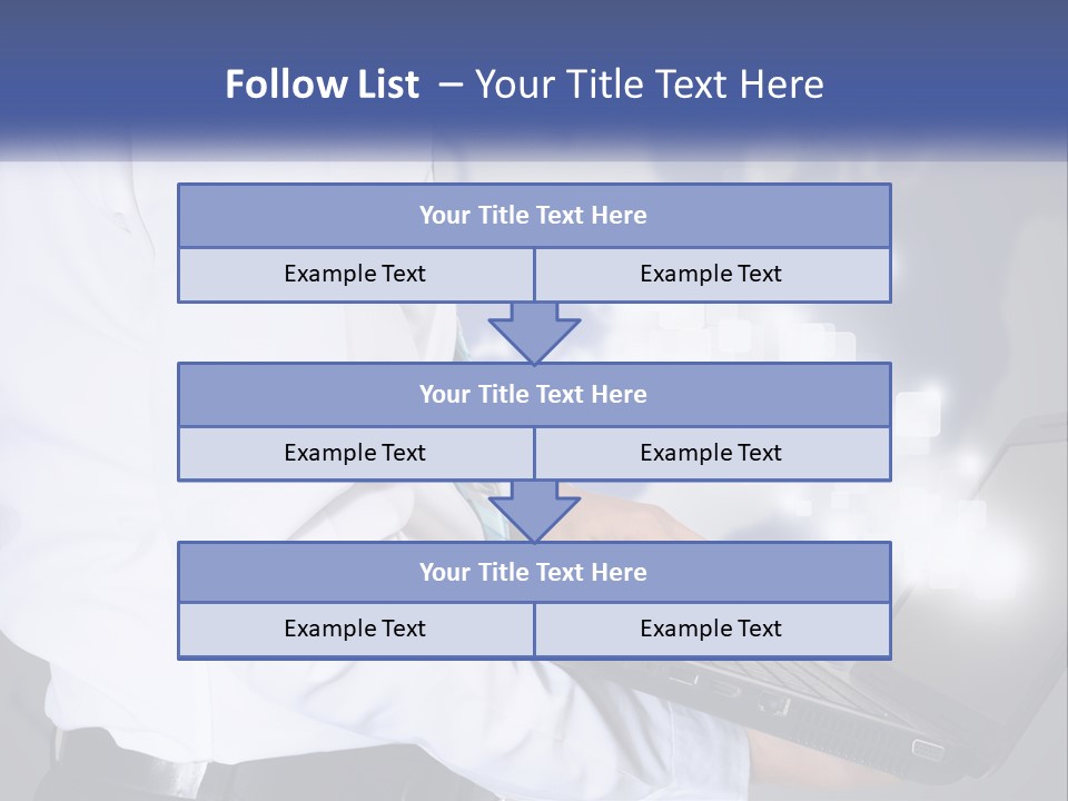 A Man In A White Shirt And Tie Holding A Laptop PowerPoint Template