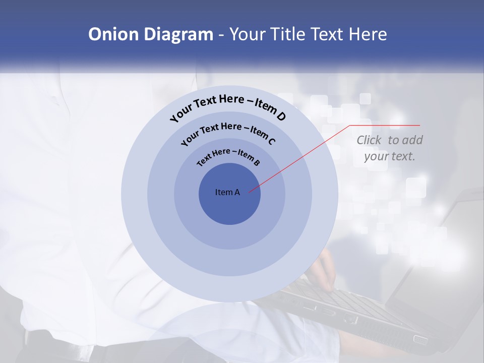 A Man In A White Shirt And Tie Holding A Laptop PowerPoint Template