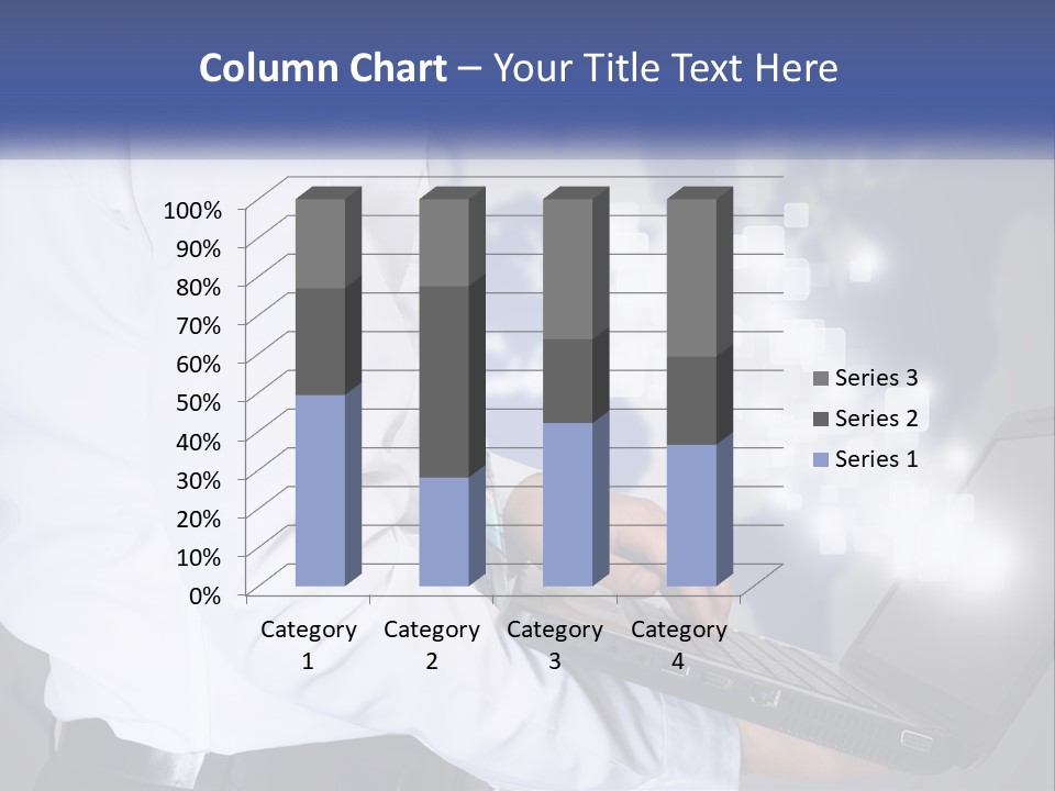 A Man In A White Shirt And Tie Holding A Laptop PowerPoint Template