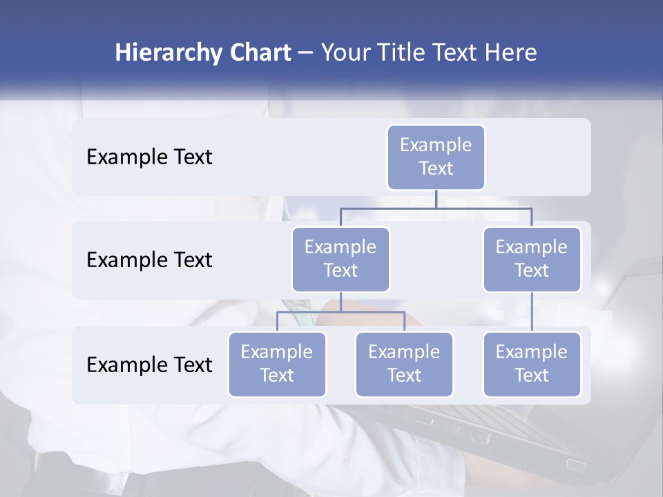 A Man In A White Shirt And Tie Holding A Laptop PowerPoint Template
