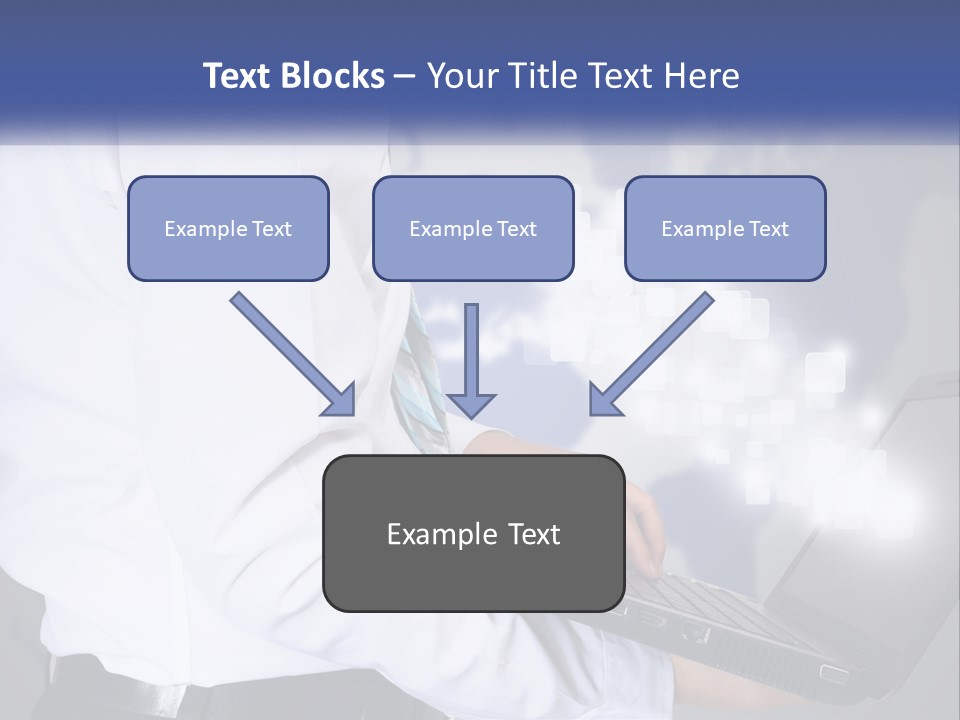 A Man In A White Shirt And Tie Holding A Laptop PowerPoint Template