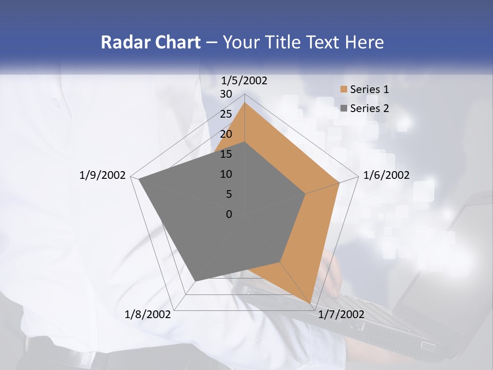 A Man In A White Shirt And Tie Holding A Laptop PowerPoint Template