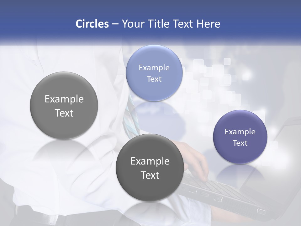 A Man In A White Shirt And Tie Holding A Laptop PowerPoint Template