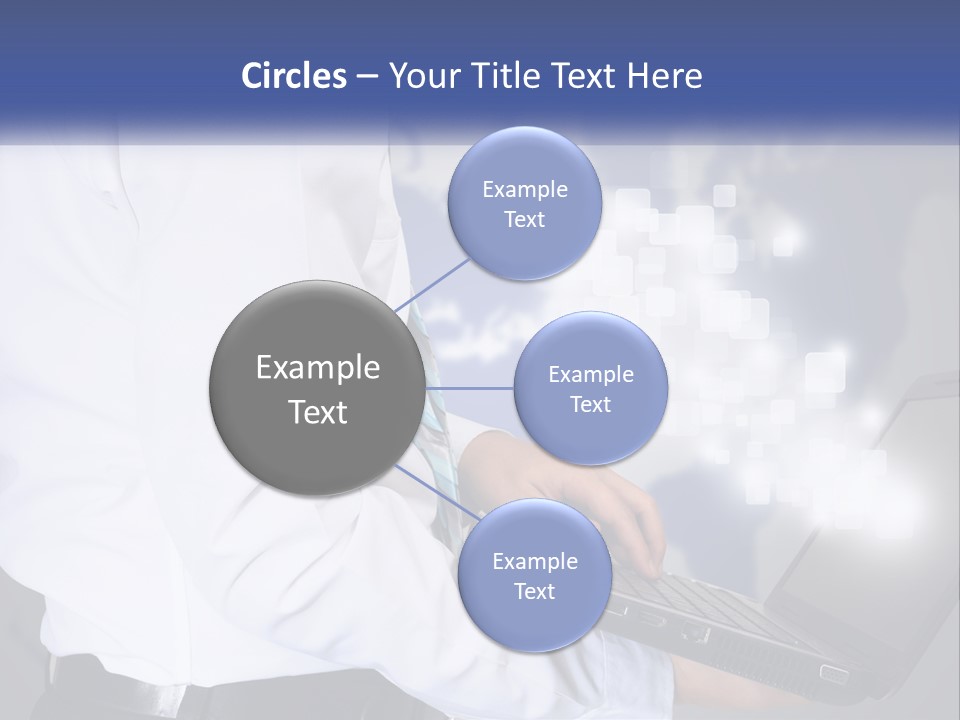 A Man In A White Shirt And Tie Holding A Laptop PowerPoint Template