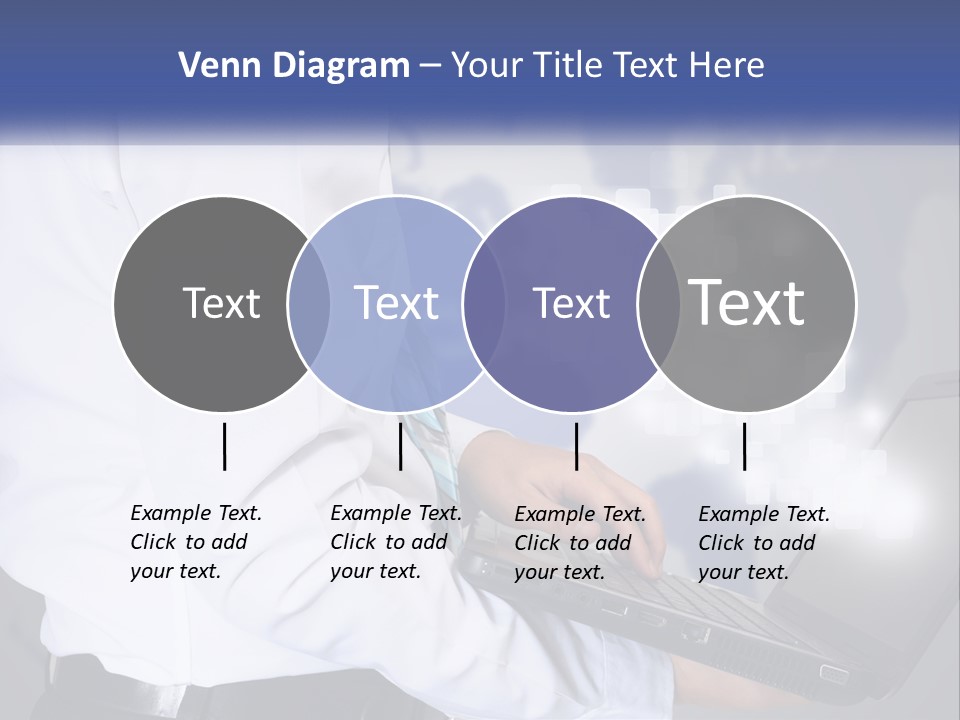 A Man In A White Shirt And Tie Holding A Laptop PowerPoint Template