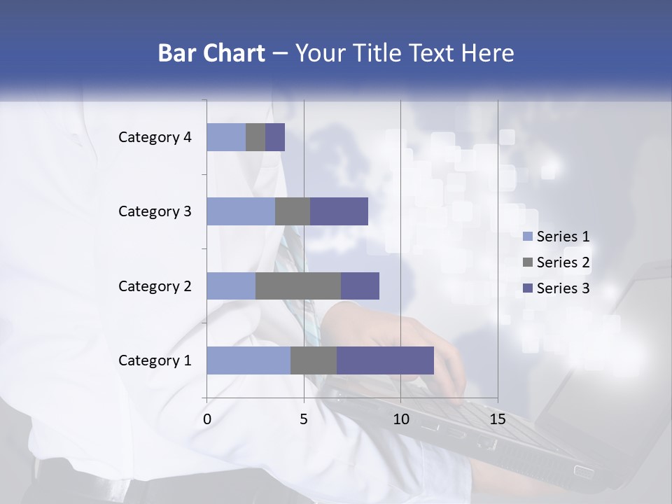 A Man In A White Shirt And Tie Holding A Laptop PowerPoint Template