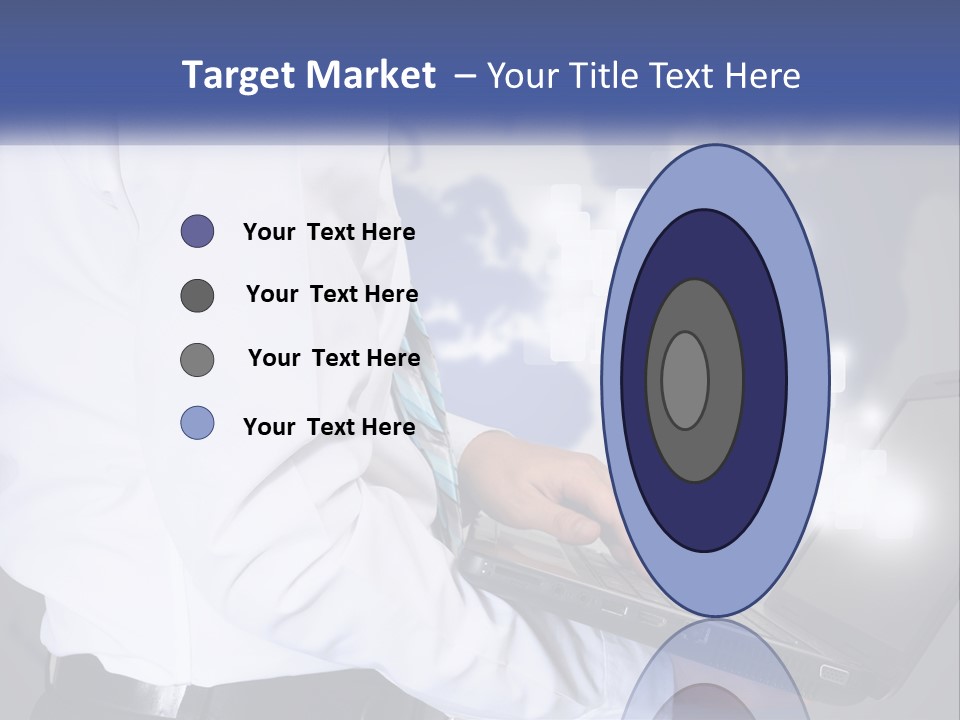 A Man In A White Shirt And Tie Holding A Laptop PowerPoint Template