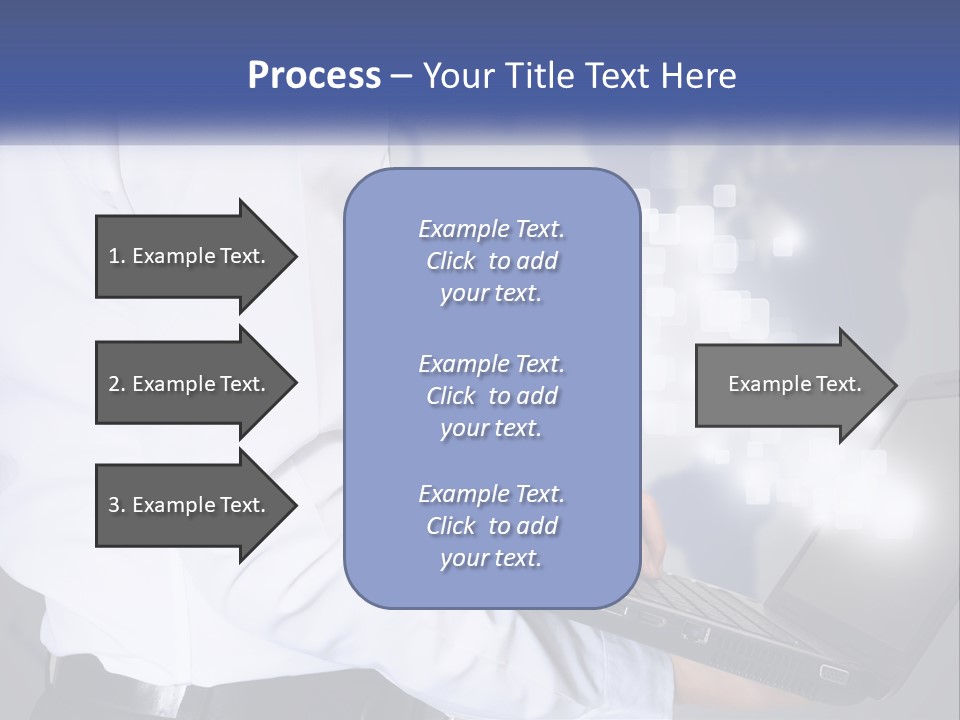 A Man In A White Shirt And Tie Holding A Laptop PowerPoint Template