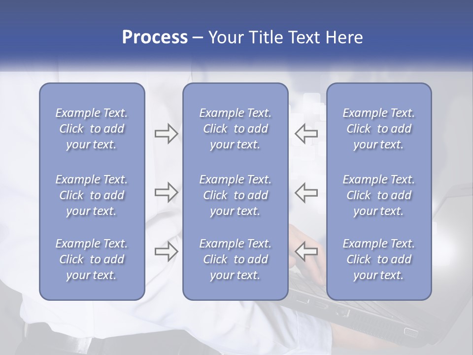 A Man In A White Shirt And Tie Holding A Laptop PowerPoint Template