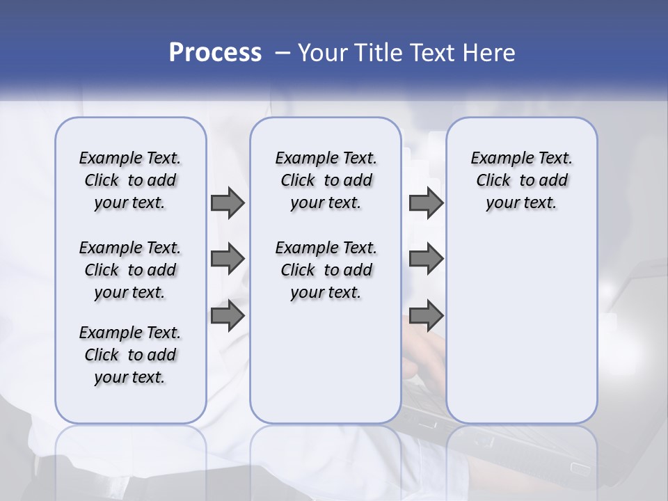 A Man In A White Shirt And Tie Holding A Laptop PowerPoint Template