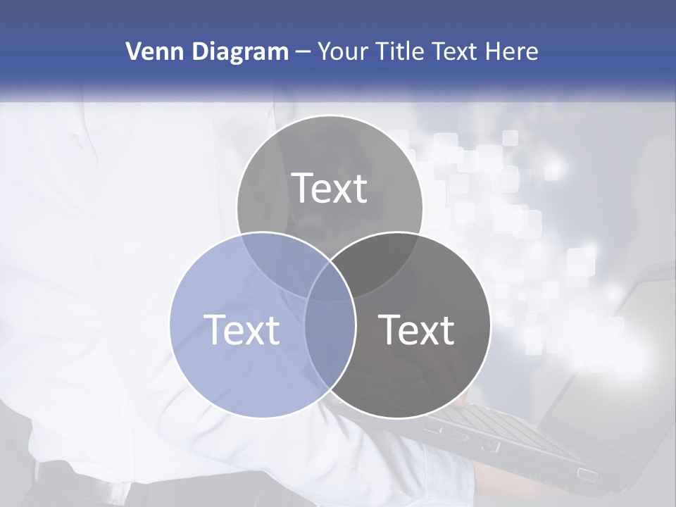 A Man In A White Shirt And Tie Holding A Laptop PowerPoint Template