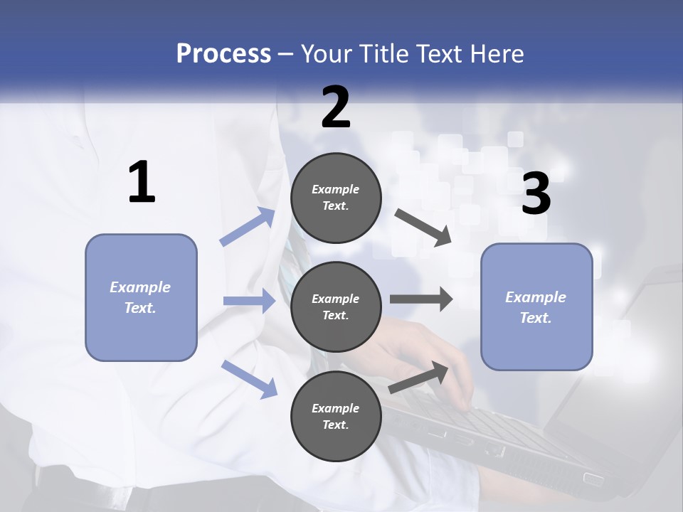 A Man In A White Shirt And Tie Holding A Laptop PowerPoint Template