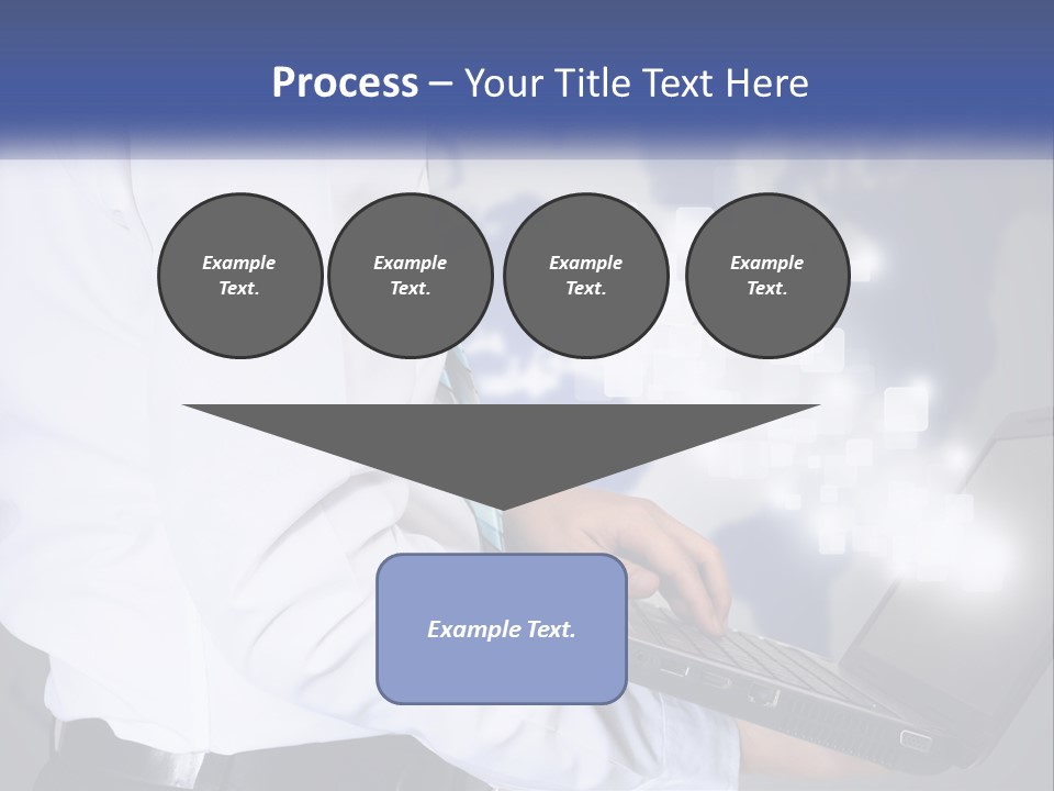 A Man In A White Shirt And Tie Holding A Laptop PowerPoint Template