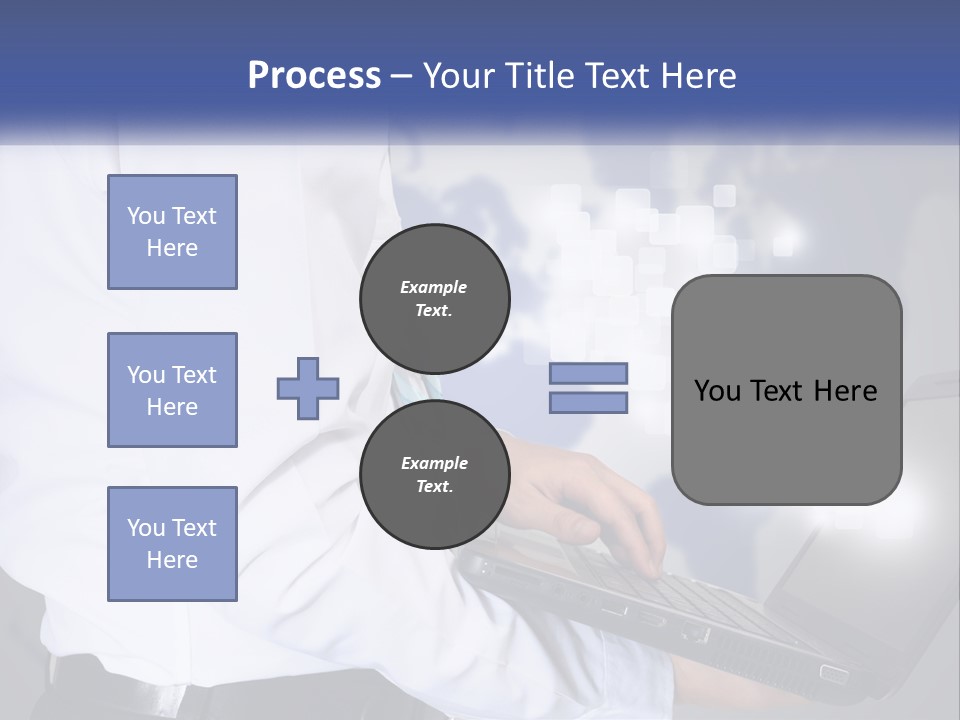 A Man In A White Shirt And Tie Holding A Laptop PowerPoint Template