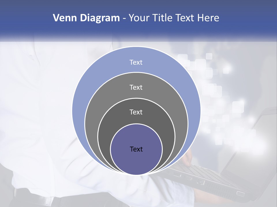 A Man In A White Shirt And Tie Holding A Laptop PowerPoint Template