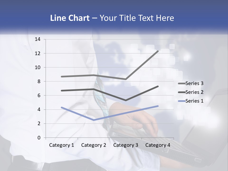 A Man In A White Shirt And Tie Holding A Laptop PowerPoint Template