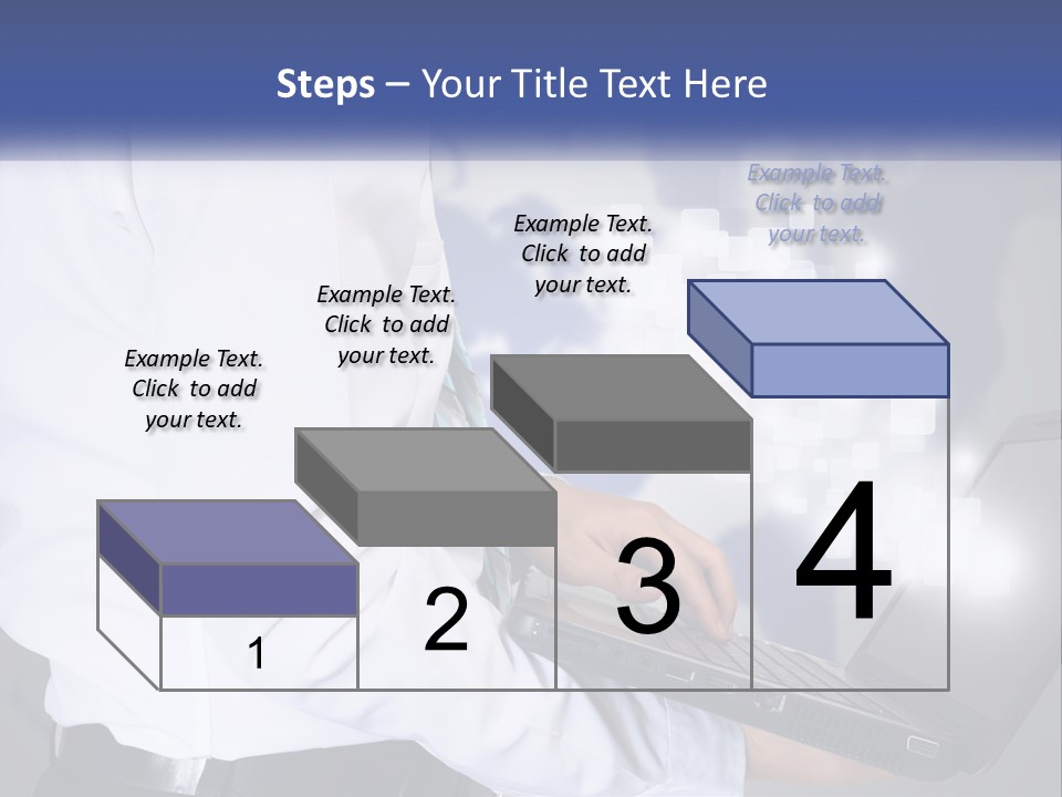 A Man In A White Shirt And Tie Holding A Laptop PowerPoint Template