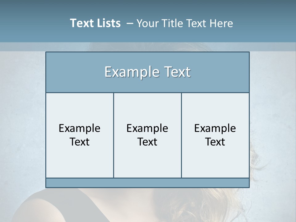 A Woman Is Smiling With A Blue Background PowerPoint Template