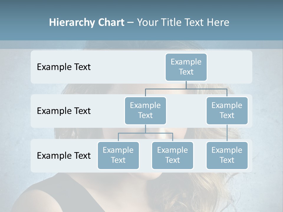 A Woman Is Smiling With A Blue Background PowerPoint Template