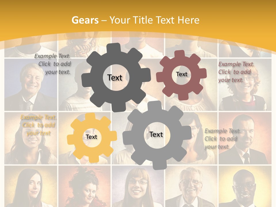 A Group Of People Are Shown In A Collage PowerPoint Template