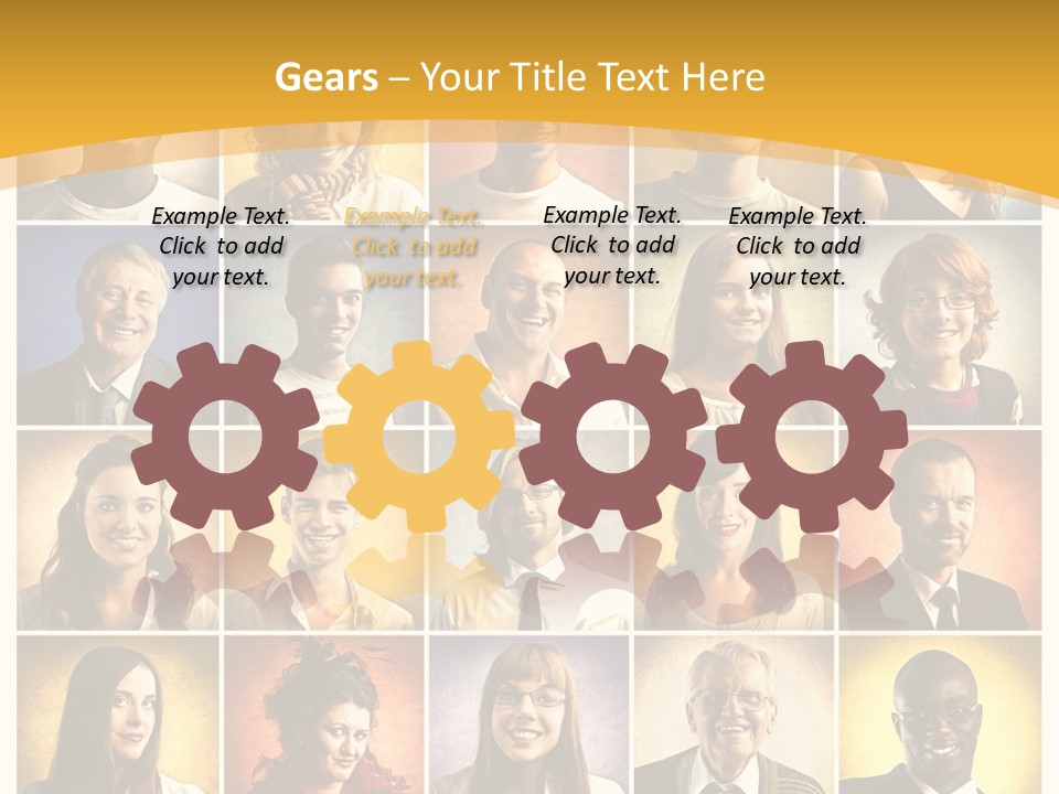 A Group Of People Are Shown In A Collage PowerPoint Template