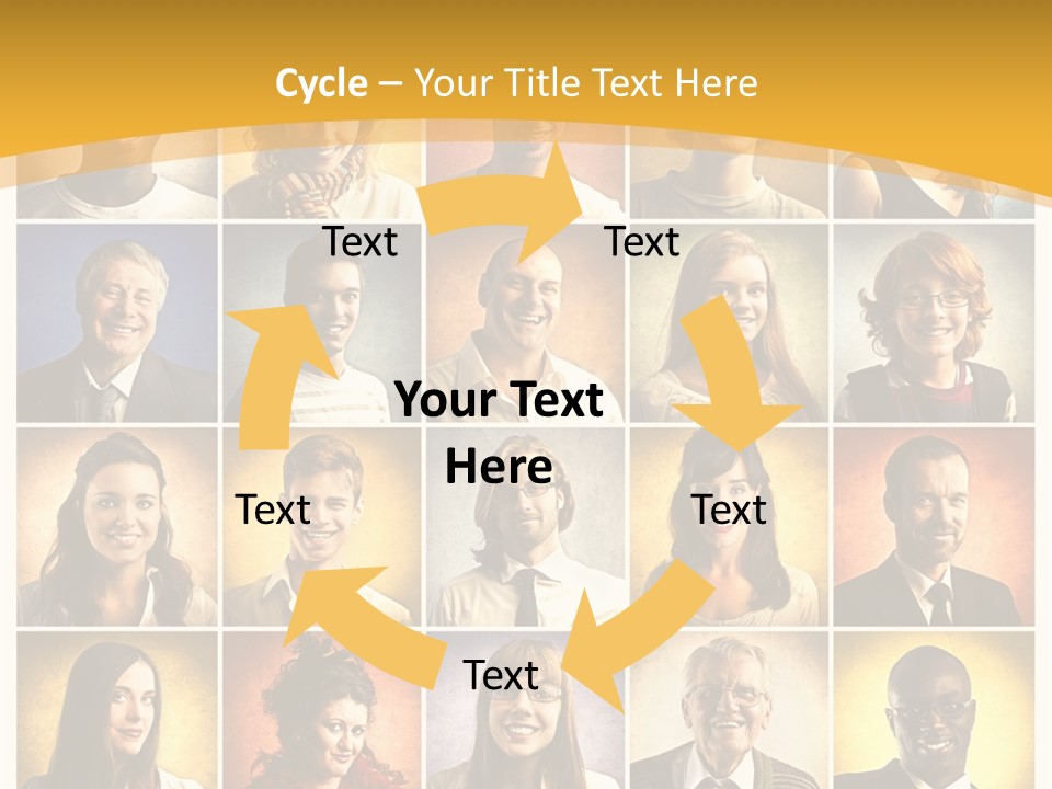 A Group Of People Are Shown In A Collage PowerPoint Template