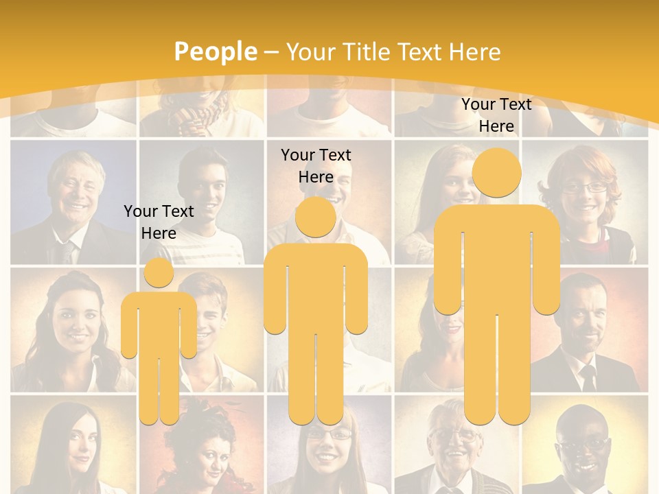 A Group Of People Are Shown In A Collage PowerPoint Template