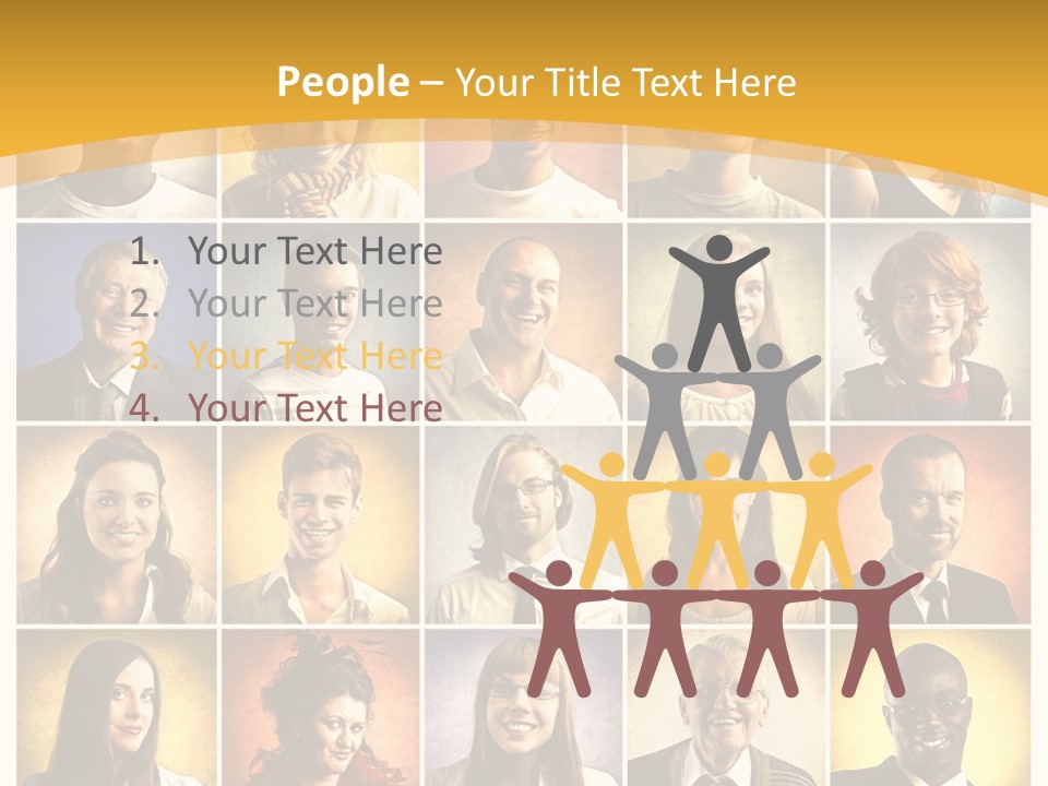 A Group Of People Are Shown In A Collage PowerPoint Template