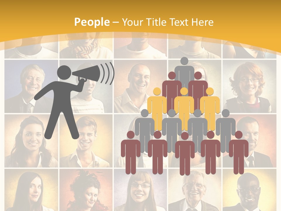 A Group Of People Are Shown In A Collage PowerPoint Template