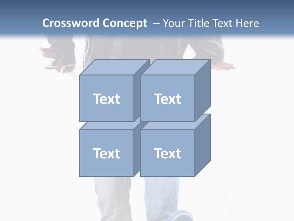 A Man In Jeans And A Jacket Is Running PowerPoint Template