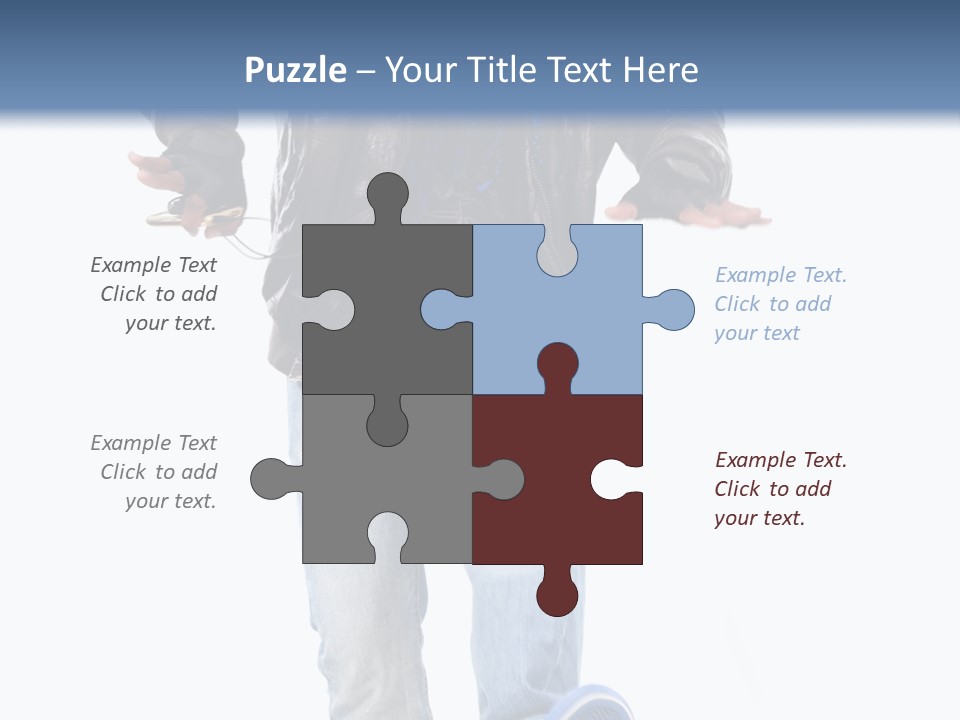 A Man In Jeans And A Jacket Is Running PowerPoint Template