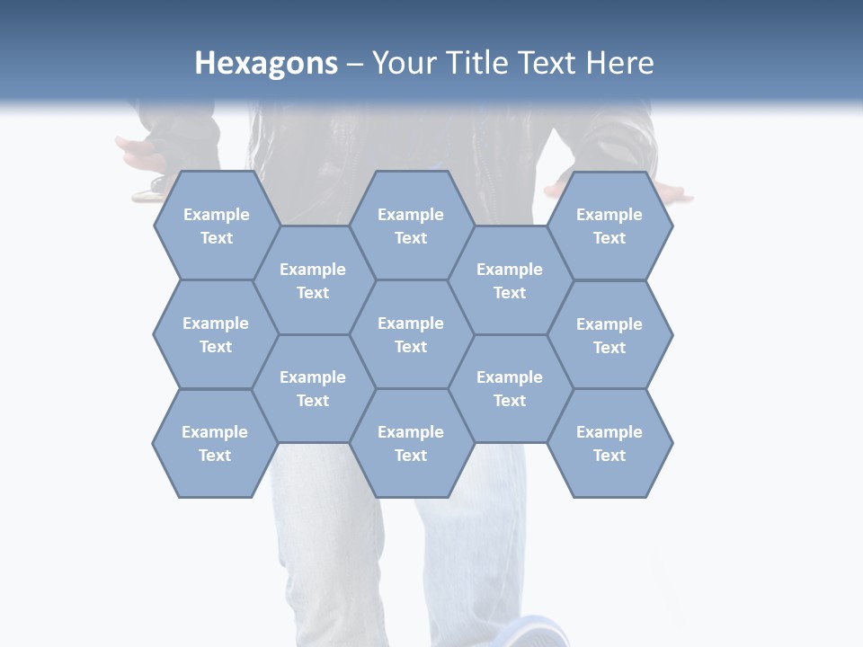 A Man In Jeans And A Jacket Is Running PowerPoint Template