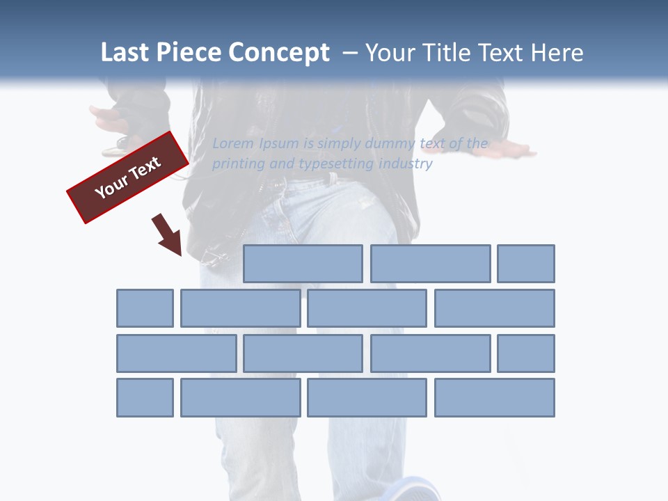 A Man In Jeans And A Jacket Is Running PowerPoint Template