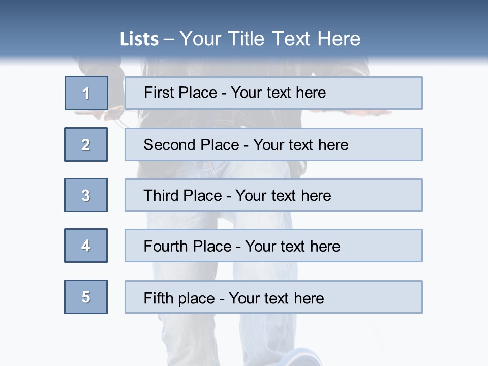 A Man In Jeans And A Jacket Is Running PowerPoint Template