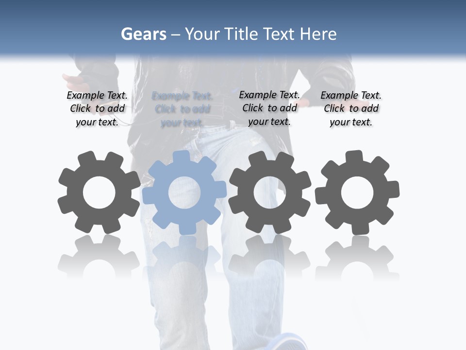 A Man In Jeans And A Jacket Is Running PowerPoint Template