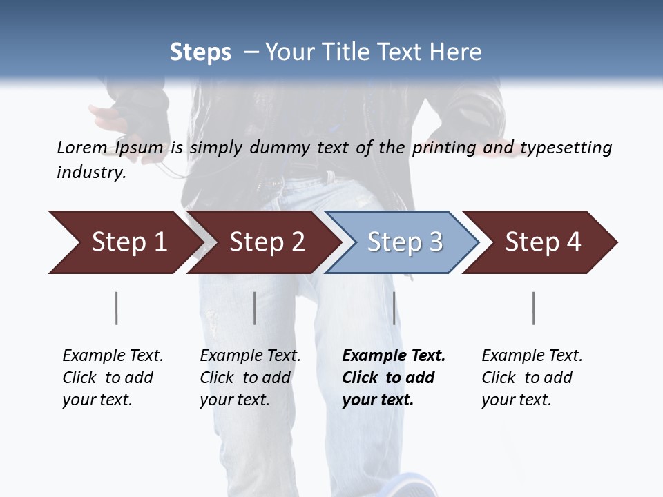 A Man In Jeans And A Jacket Is Running PowerPoint Template