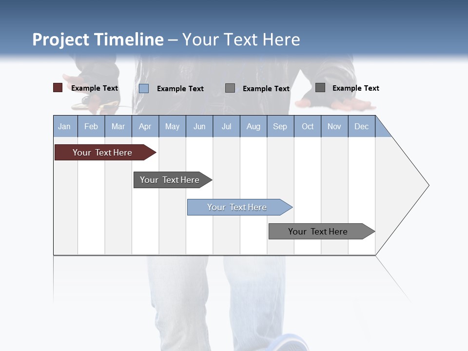 A Man In Jeans And A Jacket Is Running PowerPoint Template